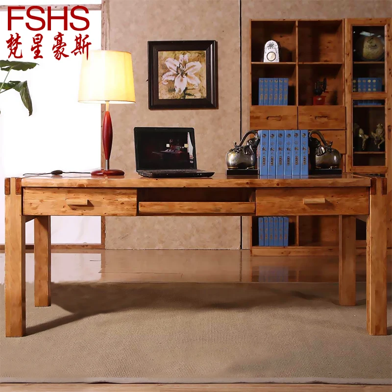 Fshs Cedar Wood Ikea Computer Desk Desktop Double Minimalist Home Fshs Cedar Wood Ikea Computer Desk