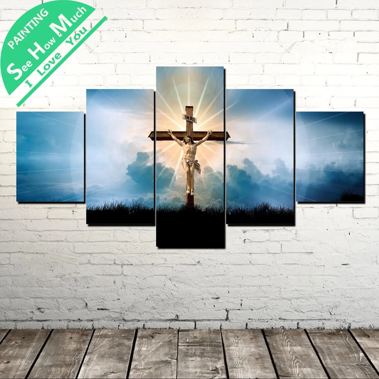 дешево! 5 Шт. Христианский Пересечение Wall Art Холст Плакат и Печать Холст Картины Декоративная Картина Лучший!