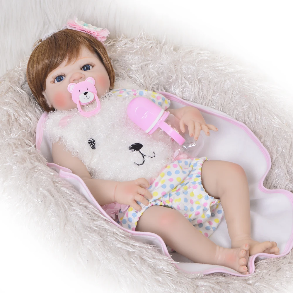 KEIUMI 23 ''модные силиконовые куклы Reborn Baby, полностью виниловые реалистичные моющиеся куклы Reborn baby girl для детей, подарки на день рождения, кукла