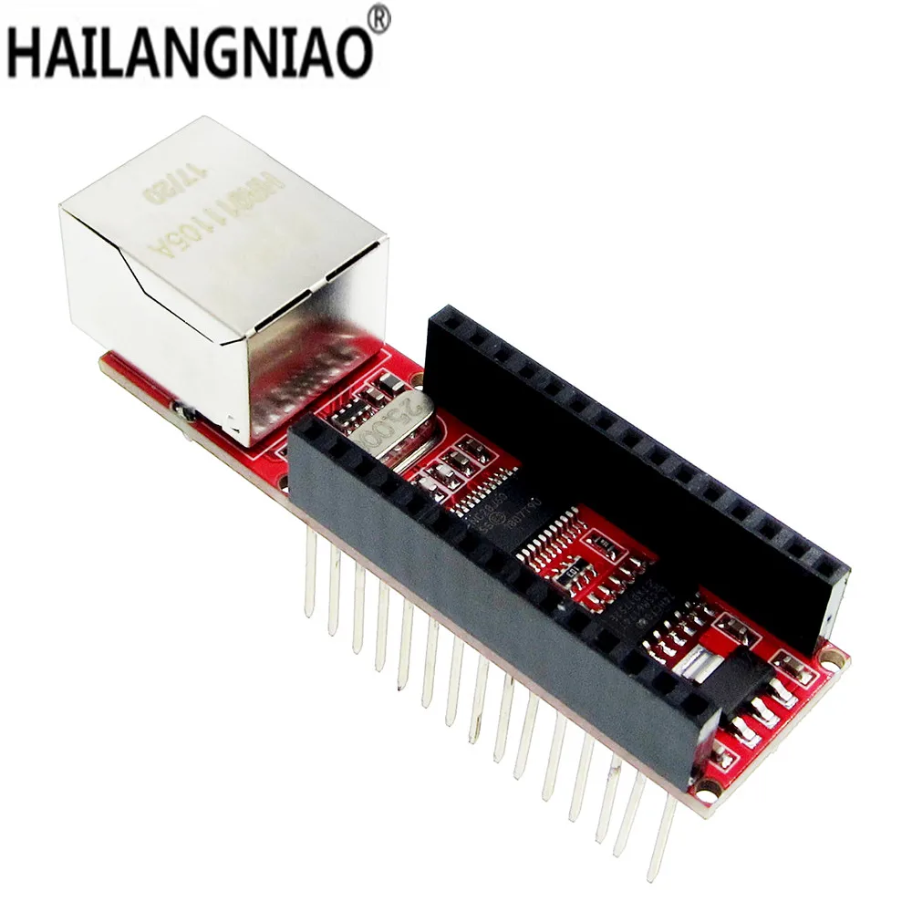 

10 шт. ENC28J60 Ethernet щит V1.0 для Nano 3,0 RJ45 Модуль веб-сервера