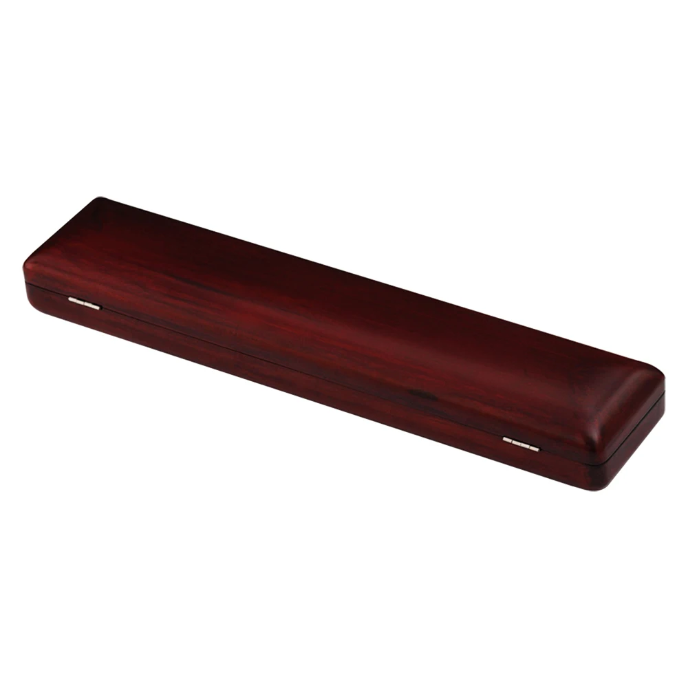 Flute Case Wooden 17 Hole Flute Box Holder Maple Solid Wood for 17 Hole