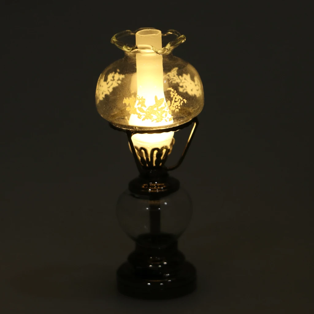 

1/12 Scale 12V Table Reading Lamp Doll House Miniature Desk Light 6cm Height