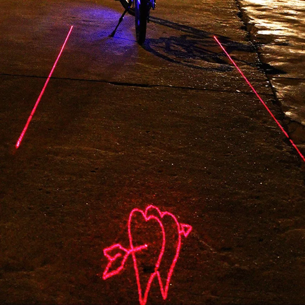 Flash Deal Thumb/Palm/Heart Project Bicycle Lights 8 Modes 3 Patterns Intelligent Bicycle Tail Rear LED Light Wireless Braking Warning Lamp 2