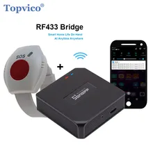 Topvico WIFI Panic Button for the Elderly RF 433mhz SOS Emergency Alarm Wirelss Watch Bracelet Old People Android IOS APP