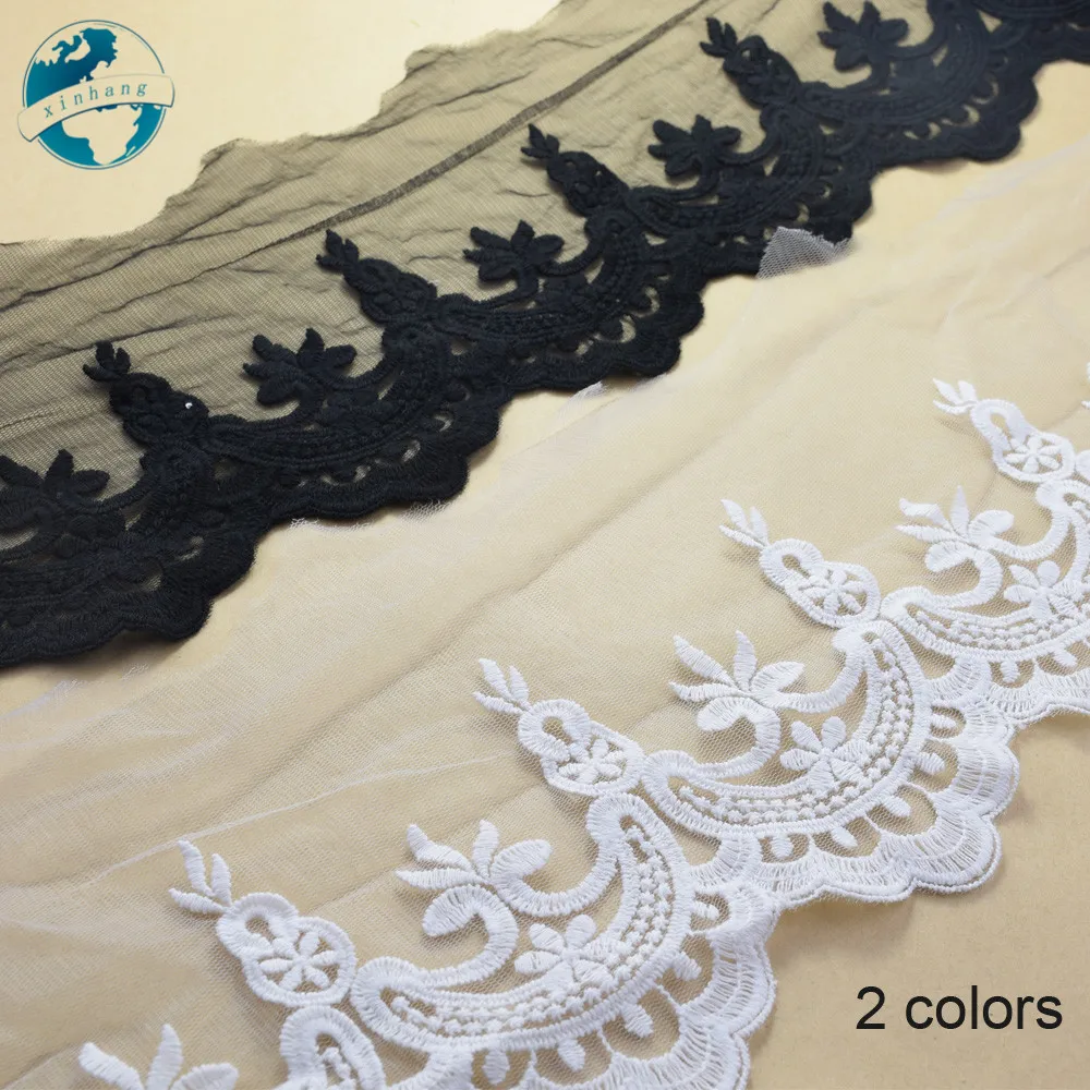 Гипюровые ленты для шитья 14 см ширина хлопок Вышитое кружево африканская