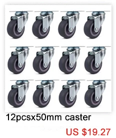 4pcs 75mm Heavy Duty 200kg Swivel Castor Wheels Trolley Furniture Chair Caster Rubber Brake Trolley Wheel ruedas para mueble