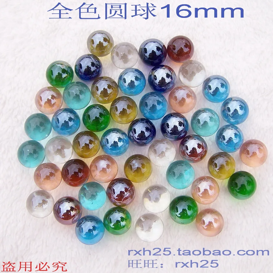 Pure color 16mm marbles 100pcs , water cluster box