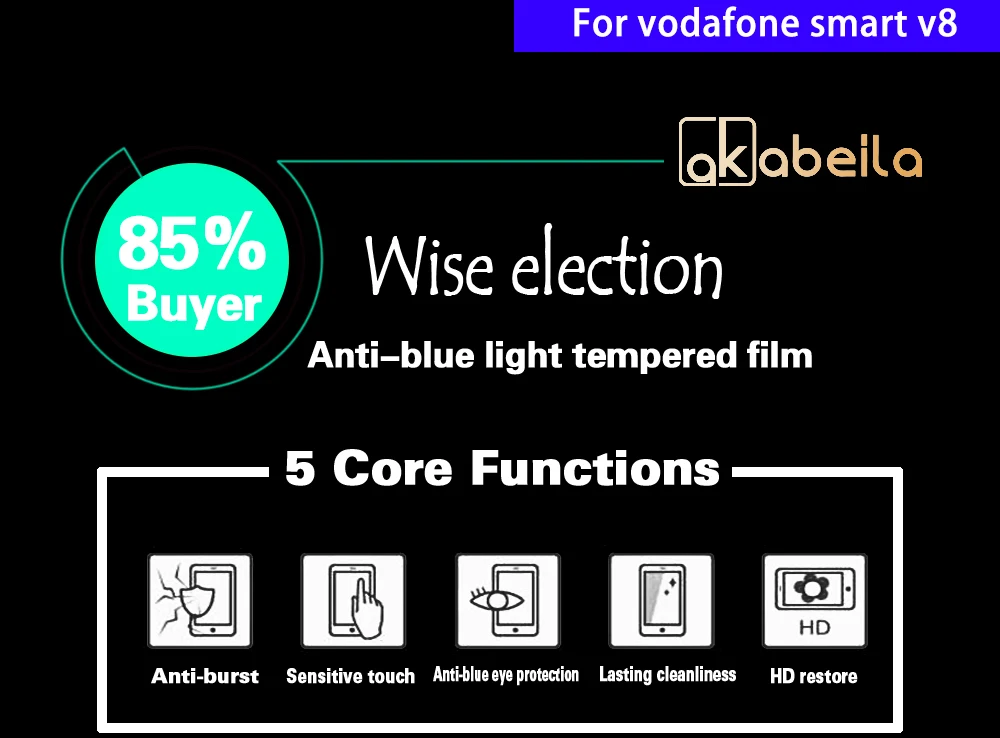 Akabeila телефон из закаленного стекла для Vodafone Smart V8 VFD710 VFD 710 VFD-710 5,5 дюймов закаленное стекло