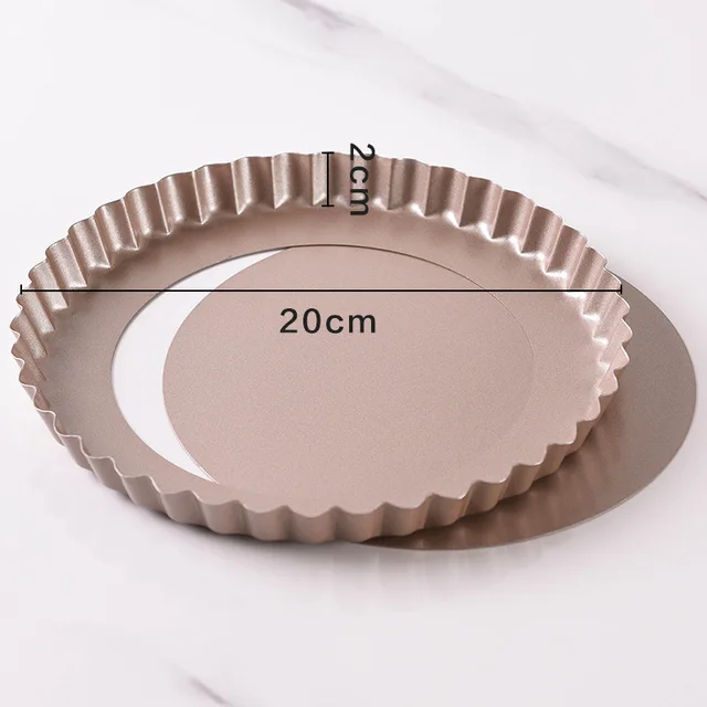 Bakerdream 8 inch Nonstick tart pan With Removable Loose Bottom Tart