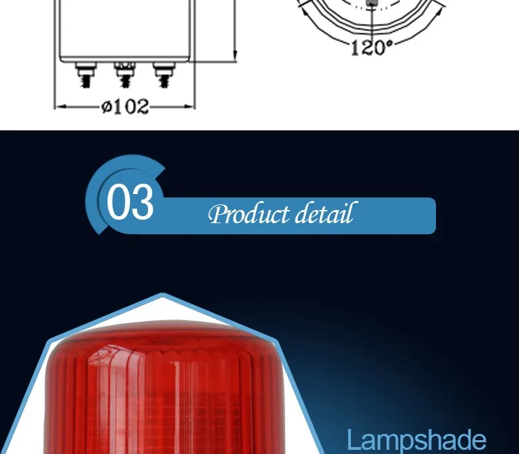 Industrial de Alta Qualidade de Som Lâmpada de Emergência Luz de Alarme com Sinal Piscando Estroboscópica Sirene Sonoro 90db Lte-5103j Led Luz 5 de Alta Qualidade de Som Luz de