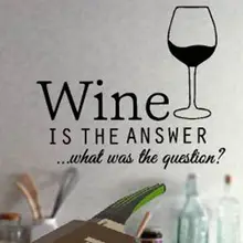 Забавные кухонные наклейки с вином, кухонный Декор стены виниловое Украшение Вина, F2052m(35x30 cm