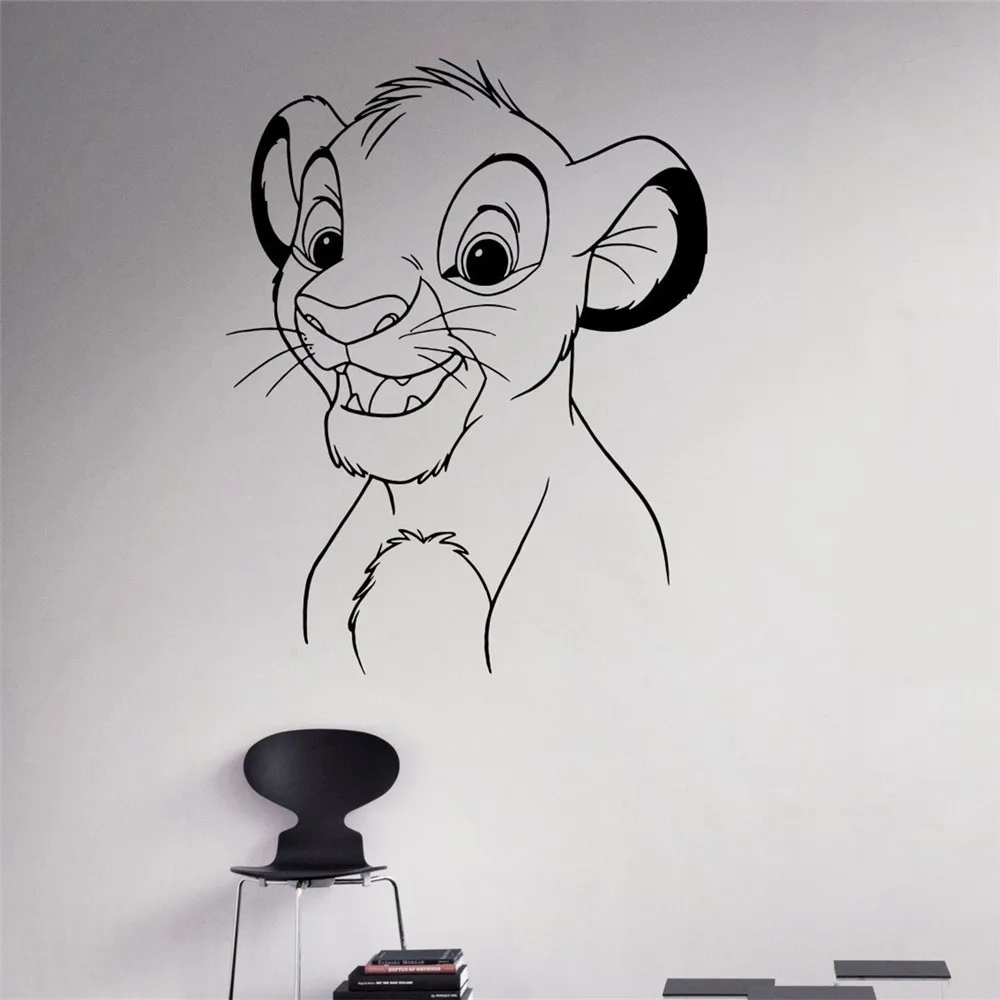 Free-Shipping-Comics-Art-The-Lion-King-Simba-Vinyl-Decal-home-decoration-Children-Nursery-Room-removable