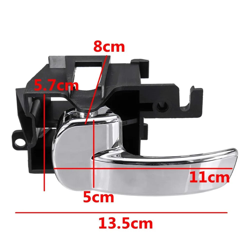 Левая/правая сторона внутренняя дверная ручка подходит для Nissan Navara D40 Ute/Pathfinder R51 05-13 80671-4X02B 806714X00A хром