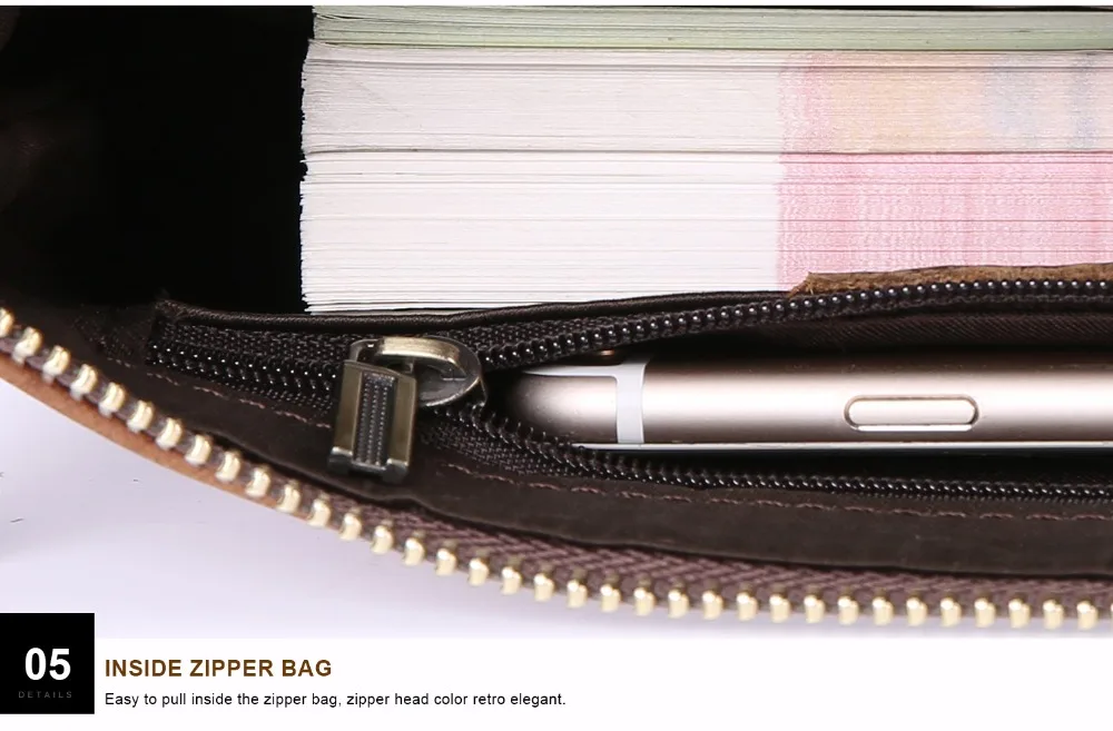 2073--Cow Leather Long Purse Wallet Multi-function Phone Bag--2_01 (17)