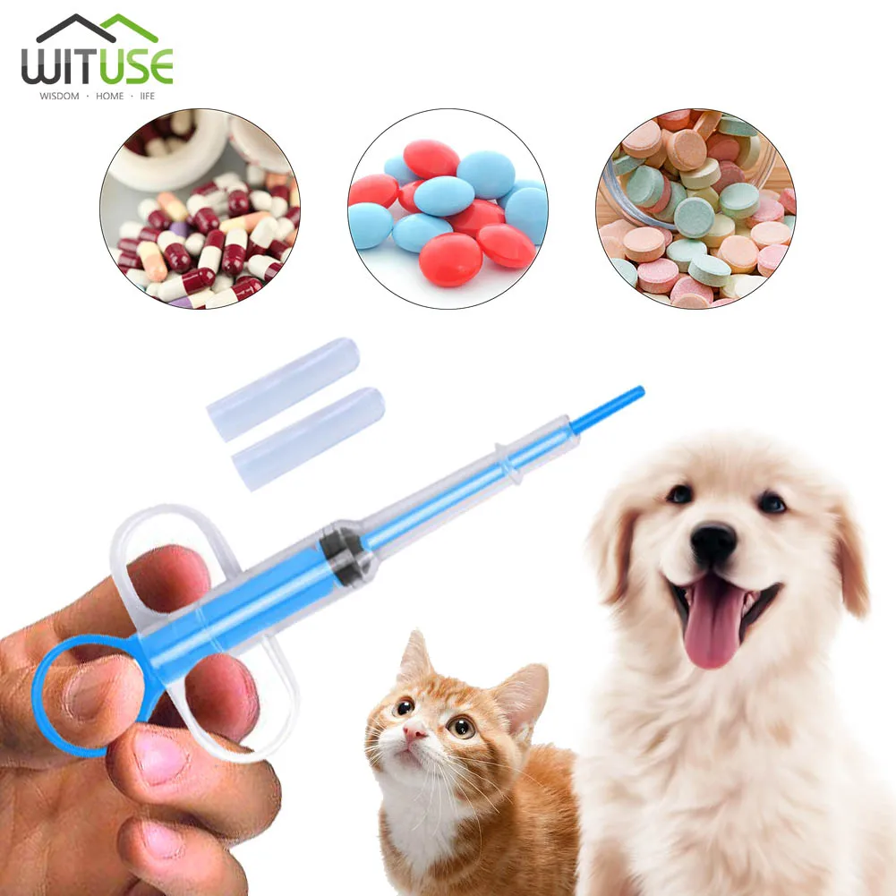 

Pet Dog Cat Medicine Syringe Tablet Pill Gun Piller Push Dispenser Medicine Water Syringe Useful Pet Feed Tool