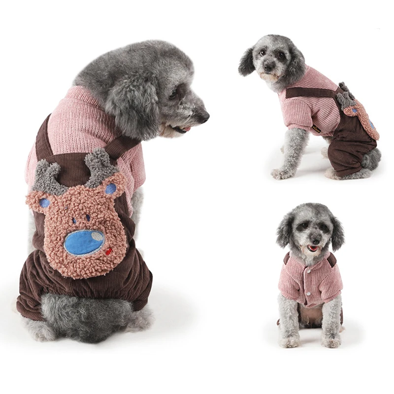 

2019 Cute Reindeer Pet Dog Clothes Autumn Winter Pet Sweater For Puppy Clothes For Small Dog Coat Jackets For Chihuahua S-XXL