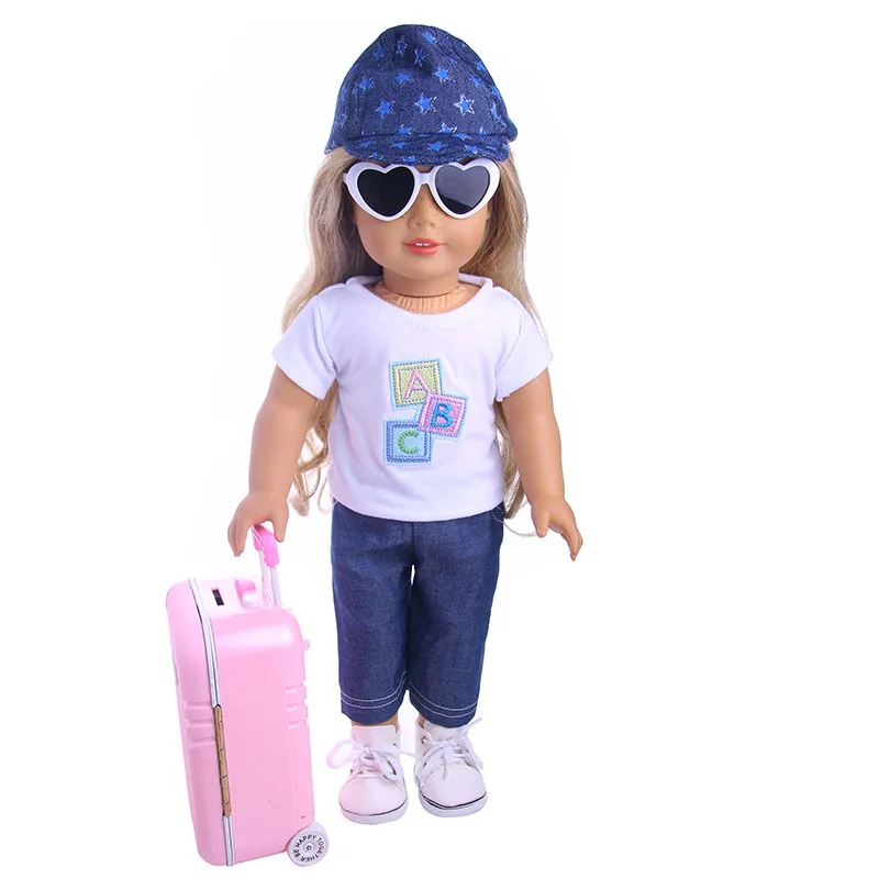 New pink suitcase for 18 inch American girl dolls pink suitcase