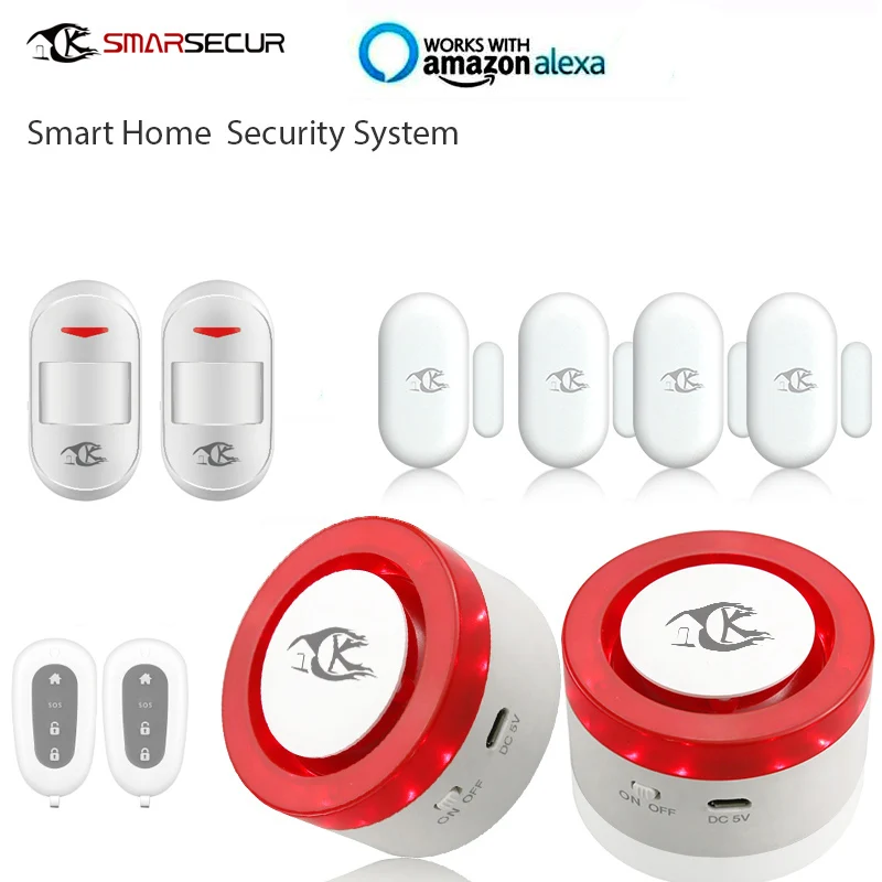 smart home security wifi alarm siren sensor for smart life free APP compatible smart home security wifi alarm siren sensor for smart life free APP compatible