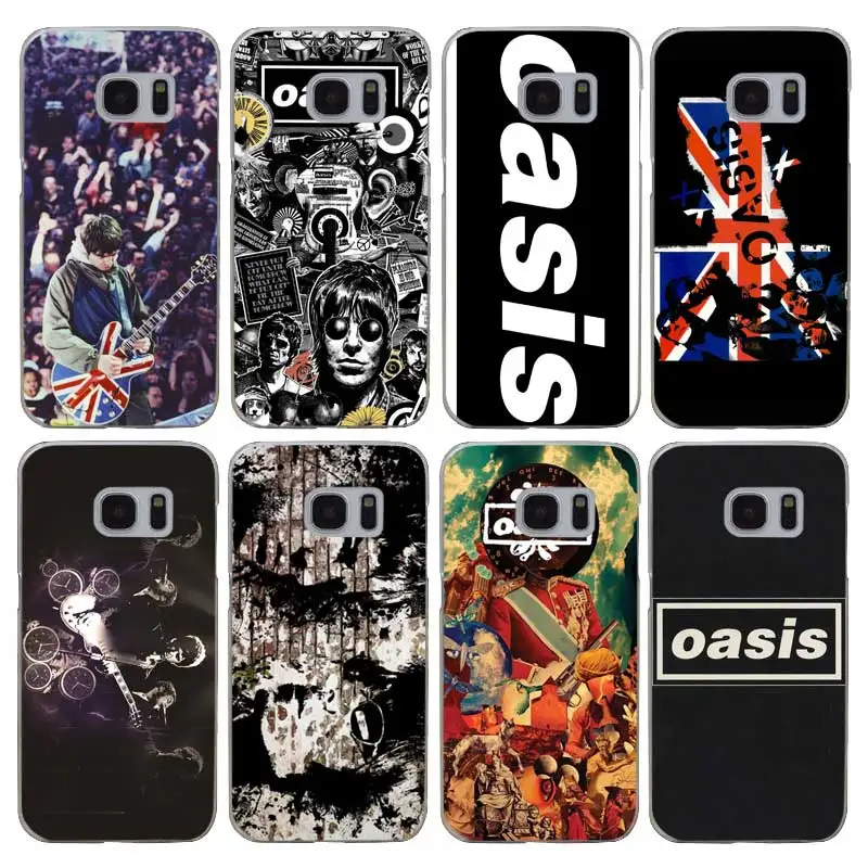 G188 Оазис Группа Лиам Ноэль Прозрачный Жесткий PC Case Cover For Samsung Galaxy S 3 4 5 6 7 Мини Края