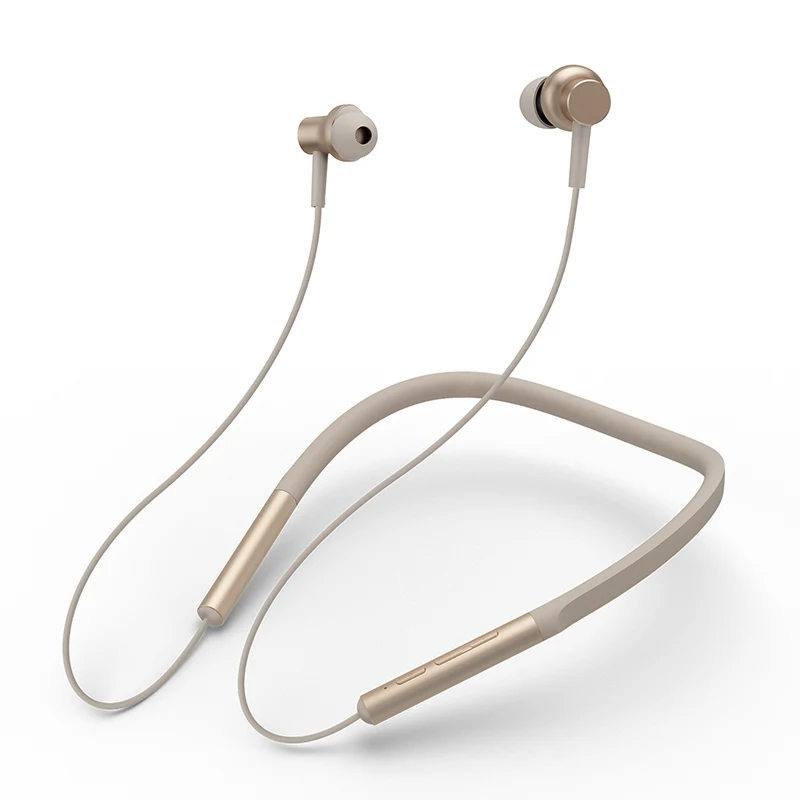 Оригинальные Xiaomi mi bluetooth-наушники с шейным ремешком, беспроводные bluetooth-наушники, магнитные наушники-вкладыши mi c Play Dual Dyna mi c - Цвет: Gold