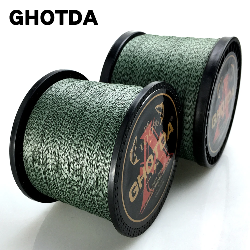 GHOTDA التمويه 1000 متر 500 متر 300 متر 100 متر صنارة صيد بولي ايثيلين مجدول المتعددة الشعيرات خيط صنارة الصيد