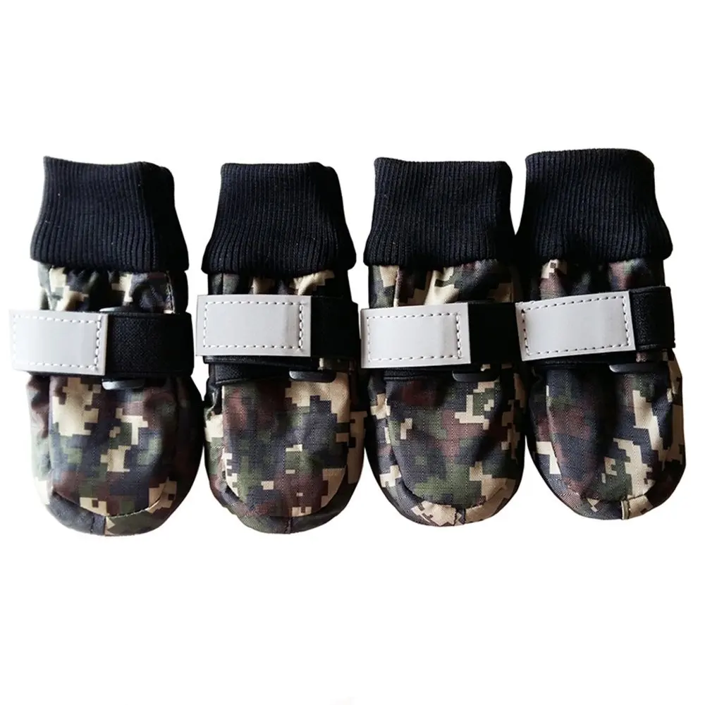 New Design Camouflage 4pcs Pet Shoes Outdoor Sport Shoes Fashion Dogs Shoes For Large Dogs M,L