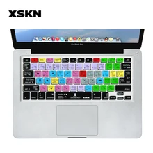 XSKN After Effects клавиатура для Macbook 13 15 для программного обеспечения на английском языке AE ярлыки горячие клавиши Силиконовая накладка для клавиатуры США ЕС