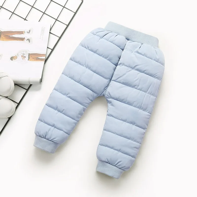 COOTELILI Winter Kids Boys Girls Pants Warm Fleece Velvet Elastic Waist Baby Kid Pant Thicken Infant Long Pants Children   (4)