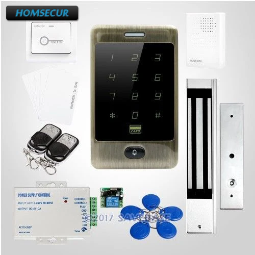 

HOMSECUR Waterproof Wiegand 26/34 125Khz ID Metal RFID Reader System+Backlight