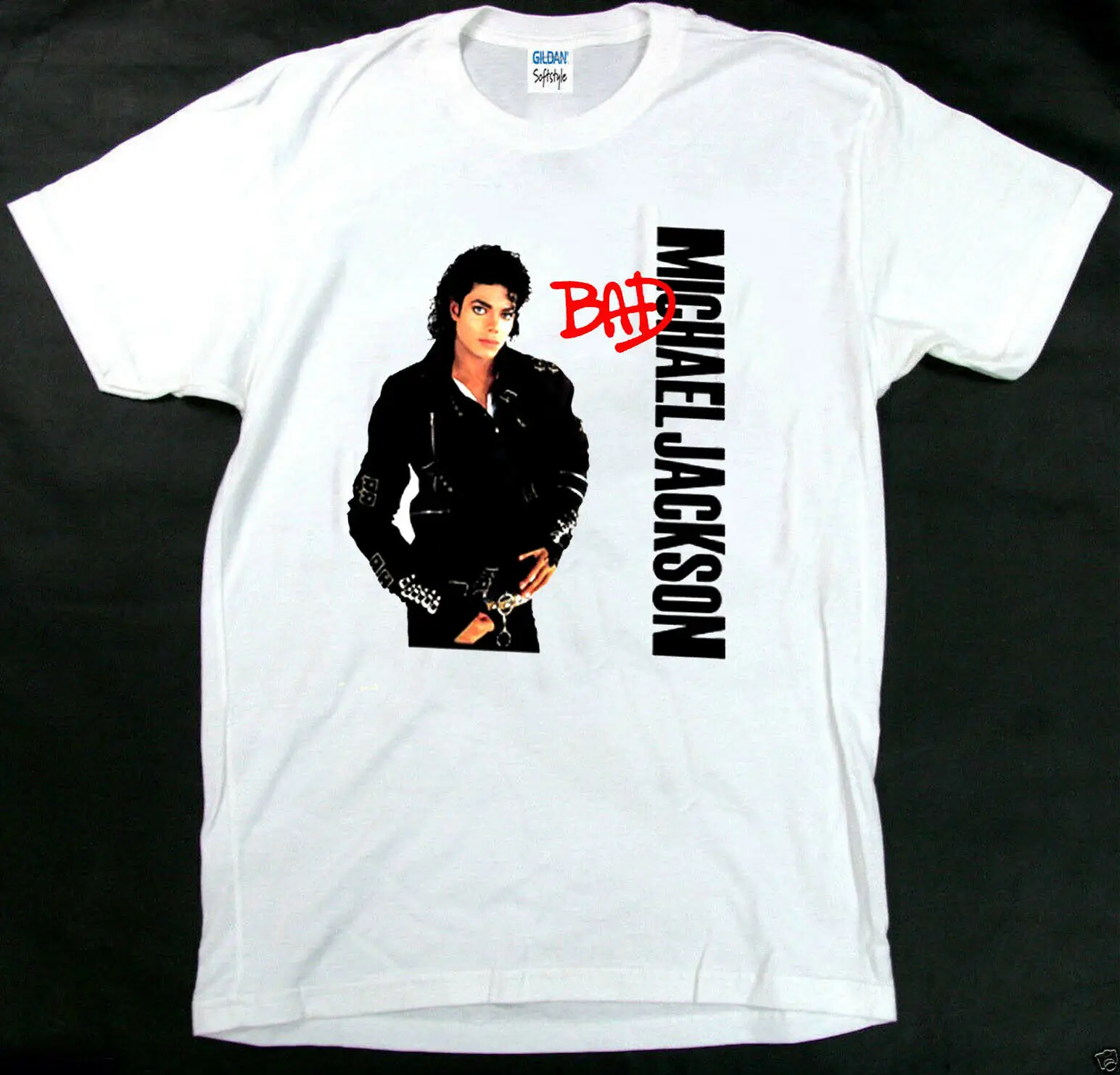 

Michael Jackson Bad Top Design T-Shirt reprint USA all size