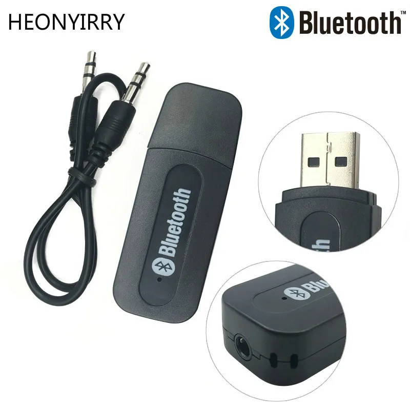 

USB Bluetooth AUX Wireless Car Audio Receiver A2DP Dongle Stereo Music Receiver Adapter for Android/IOS Mobile Phone 3.5mm Jack