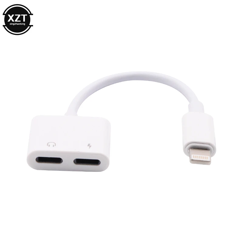 

2 in 1 Charging & Audio Splitter Adapter Headphone Cable For IOS Earphones Cables AUX Jack Connector For iPhone X 7 8 10 Plus