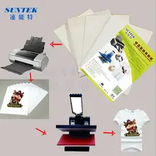 50pcs/Lot A4 size heat transfer paper for light color cotton garment thermo-transfer paper for heat press printing
