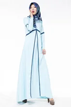 New Latest Muslim Womens Abaya Dress O-Neck Long Sleeve Floor-Length Islamic Kaftan Turkish Malaysia Saudi Arabia Style Clothing