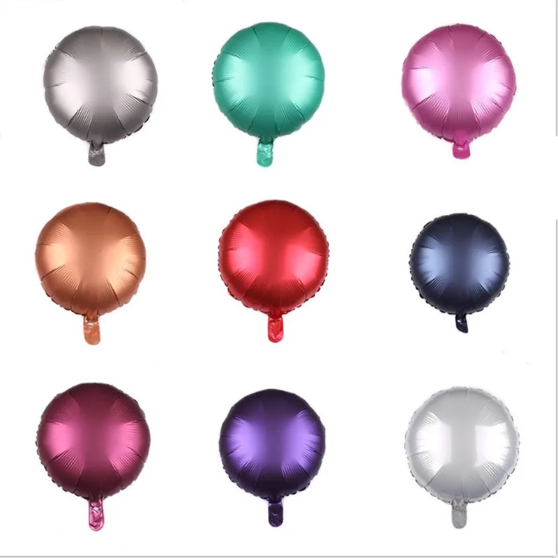 

5pcs New 18 Inch Round Aluminum Film Balloon Metal Color Balloon Wedding Party Holiday Arrangement Balloon Decoration