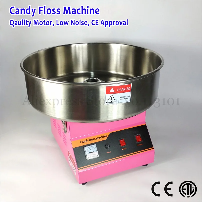 Cotton Candy Machine Electric Candy Floss Maker 52cm Bowl Pink Color