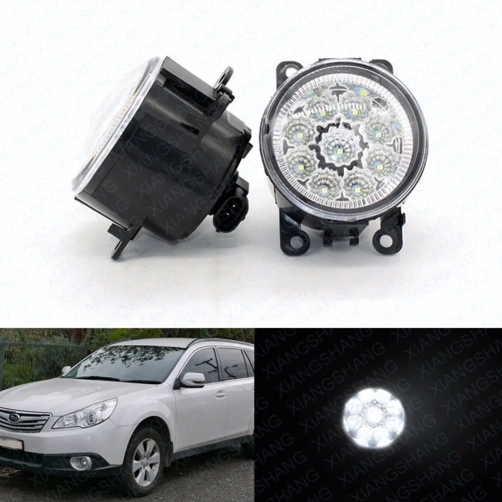 

2pcs Car Styling Round Front Bumper LED Fog Lights DRL Daytime Running Driving For Subaru Outback 2010-2011 2012
