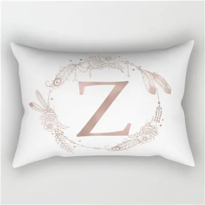 ZENGIA 30x50 см с буквенным принтом алфавита наволочки для декоративных подушек наволочки для домашнего декора диван/автомобиль/офис Almofadas - Цвет: Z
