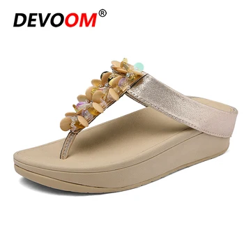 

Fashion Women's Boogaloo Toe Post Flip Flop Lady Slippers 2018 New Flower Fur Slipper Female Shoes Summer Peep Toe Buty Damskie