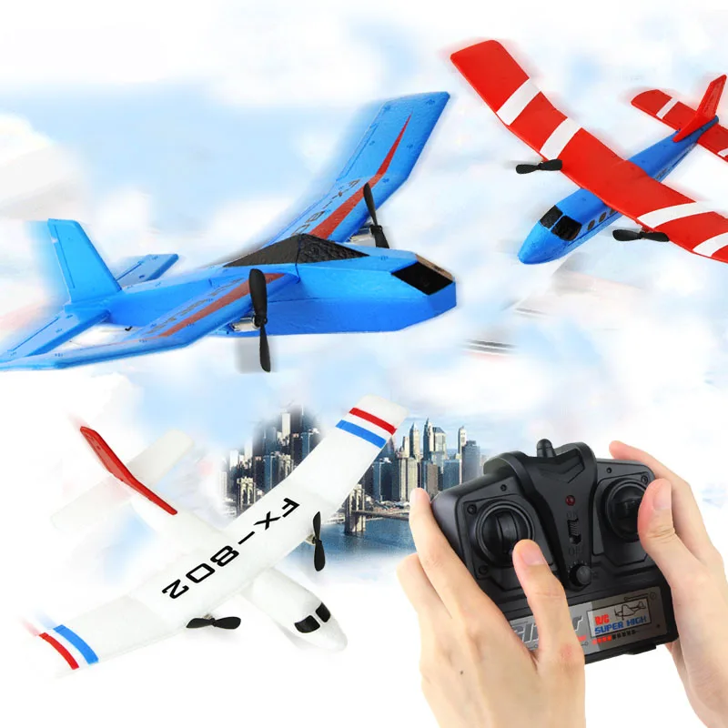 

RC AirPlane FX-802 FX-805 FX-807 Plane 2.4G 2CH 310mm EPP Professional Glider RTF Double Propeller Ready-to-fly Aircraft Toys