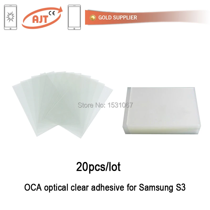 20pcs/lot OCA optical clear adhesive two side sticker for s3 lcd screen