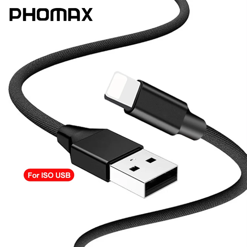 

PHOMAX Nylon Braided USB Cable for iphone X XS XR Fast Charging Sync Data USB Cable For iphone xs max 8 8Plus 7 6 6s ipad mini