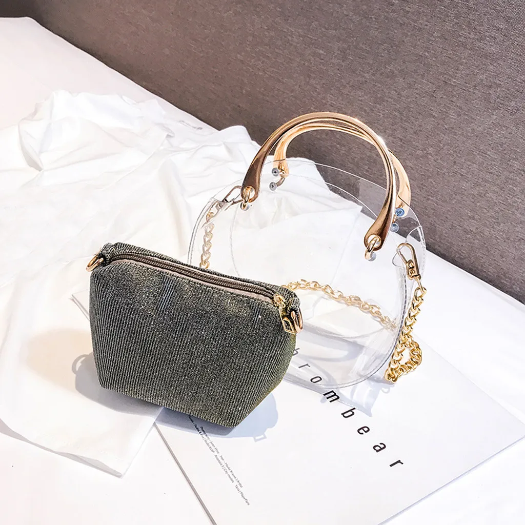 Повседневная модная женская прозрачная композитная посылка, сумка на плечо с цепочкой, сумка для мобильного телефона, сумка для покупок для