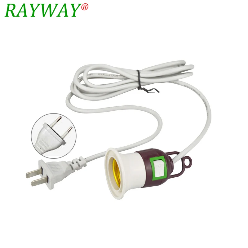 

E27 Lamp Base With Switch Push Button And 3M Power Cord 110V 220V EU US Plug E27 Screw Interface Lamp Holder For Grow Light Bulb