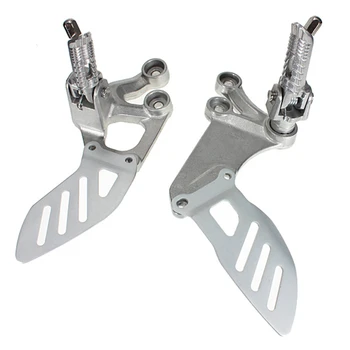 

A Set Front Rider Foot Pegs Footrest Bracket Left Right For Suzuki GSXR600 GSXR750 2006 2007 2008 2009 2010