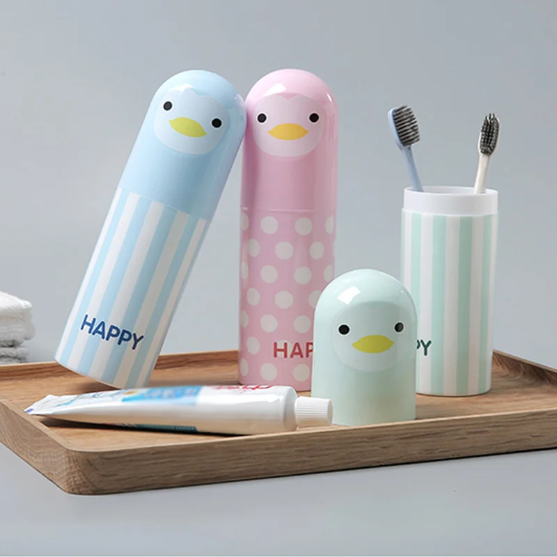 1pc Cute Penguin Plastic Cartoon Toothbrush Box Portable Travel Toothbrush Holder Sanitary Ware Suit Toothpaste Storage Box 1pc Cute Penguin Plastic Cartoon Toothbrush Box Portable Travel Toothbrush Holder Sanitary Ware Suit Toothpaste Storage Box