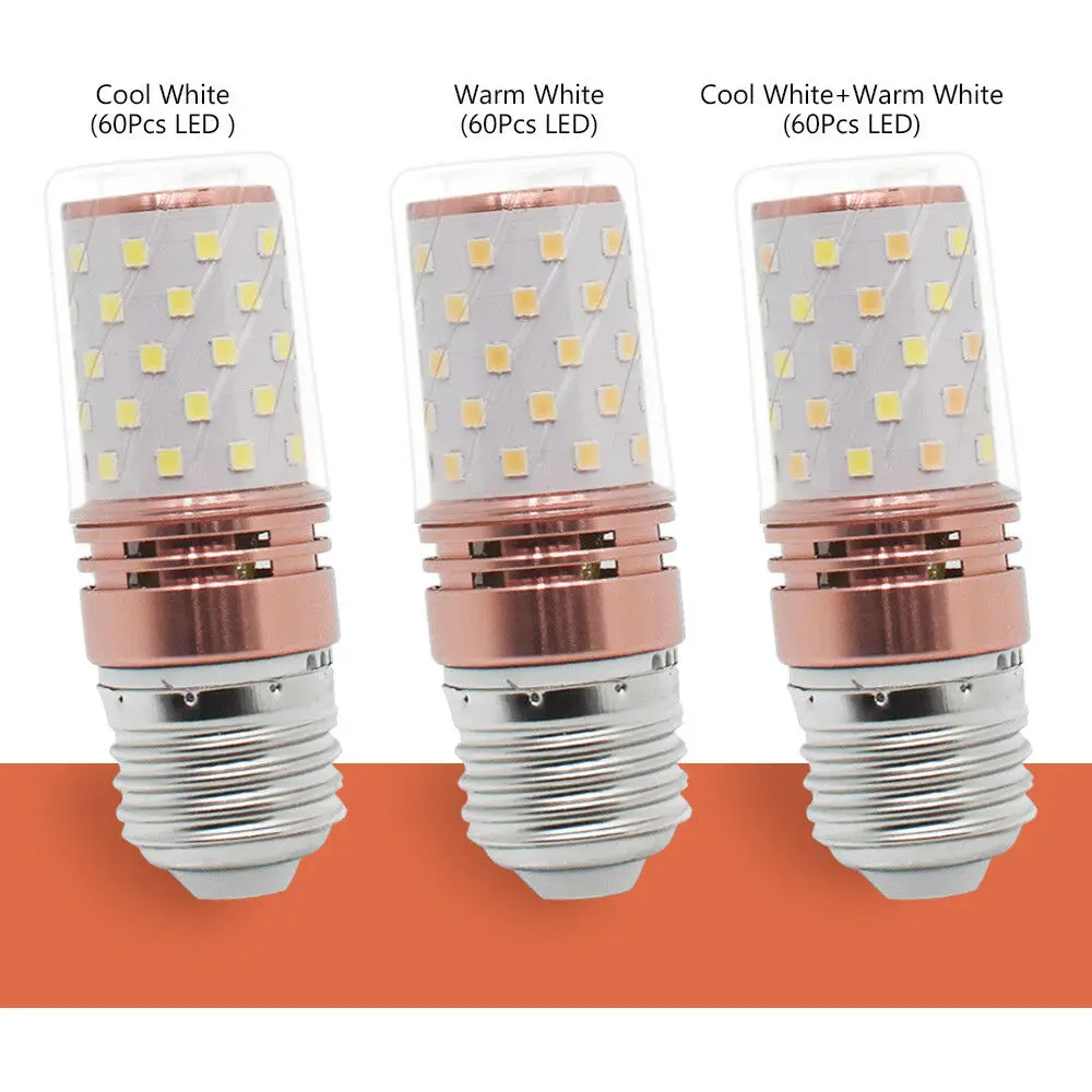 Без мерцания E27 E14 светодиодный кукурузы лампы True мощность 12 W 15 W SMD2835 220 V 240 V Кукуруза лампа люстра Светодиодный светильник для украшения