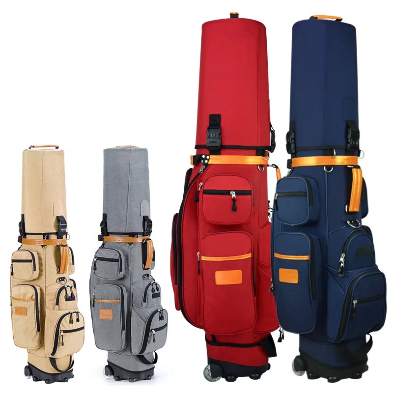 

Pgm Retractable Golf Aviation Bag with Wheel Golf Caddy Viation Bag Men Big Capacity Ball Package Pulley Golf Bag D0644