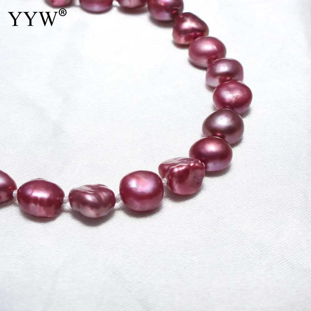 Пресноводный жемчуг от YYW ожерелье из латуни бусины барочного жемчуга ожерелье для женщин Свадьба/Рождество/День рождения ювелирные изделия аксессуары