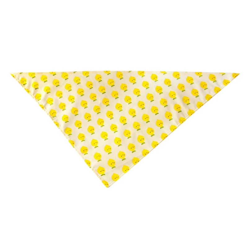 

Fruit Printed Banana Pineapple Pear Dog Bandana Reversible Triangular Bandage Dog Scarf For Large Dogs